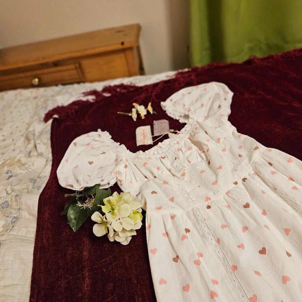 NWT LAIT COLLECTION COTTON AND LACE FULLSWEEP MAXI..CRISP..PINTUCKED..NWT!! - Picture 5 of 10